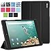 Nexus 9 Case - Poetic Google Nexus 9 [Slimline Series] - Synthetic Leather Slim Smart Cover Case for Google Nexus 9 (2014) Black (3-Year Manufacturer Warranty From Poetic)