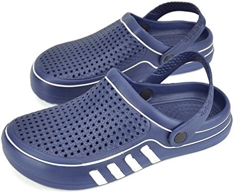 L.K Men Clogs Summer Water Shoes Antislip Sandals Slippers Shower Beach Pool Bathroom Breathable Mesh Outdoor Garden Shoes