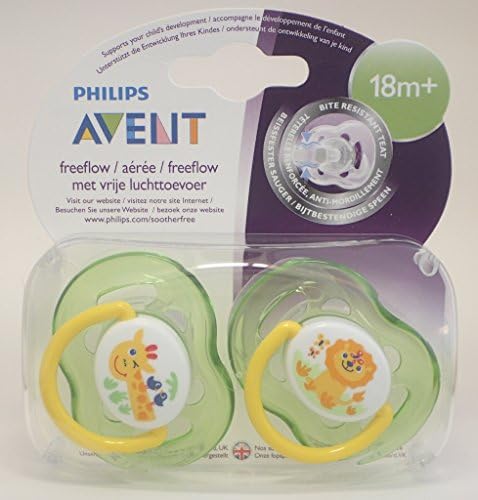 Philips Avent Freeflow Soother Twin Pack 18m+ (Giraffe/Lion)