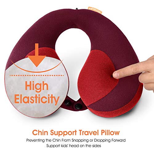 INFANZIA Kids Chin Supporting Travel Neck Pillow, Prevent Head from