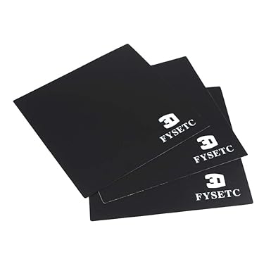 FYSETC 3D-Drucker-Plattform, beheizt, 235 x 235 mm, Schutzfolie, für Creality Ender 3 Hotbed, Schwarz, 3 Stück