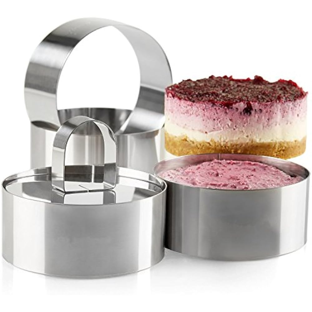 Professional Stainless Steel Food Tower Presentation Cooking Rings With