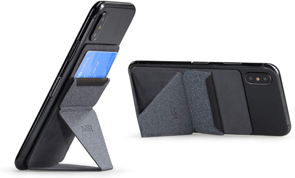 Amazon Com Moft Reusable Adhesive 4 In 1 Cell Phone Grip Phone Stand Card Holder Adjustable Viewing Angles Thin Design With Grip To Be Held For All Iphone Android Smartphones Office Products