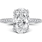 PAFIDDY 3 Carats Radiant Cut Engagement Ring for Women, S925 Silver AAAAA Grade Cubic Zirconia Promise Ring