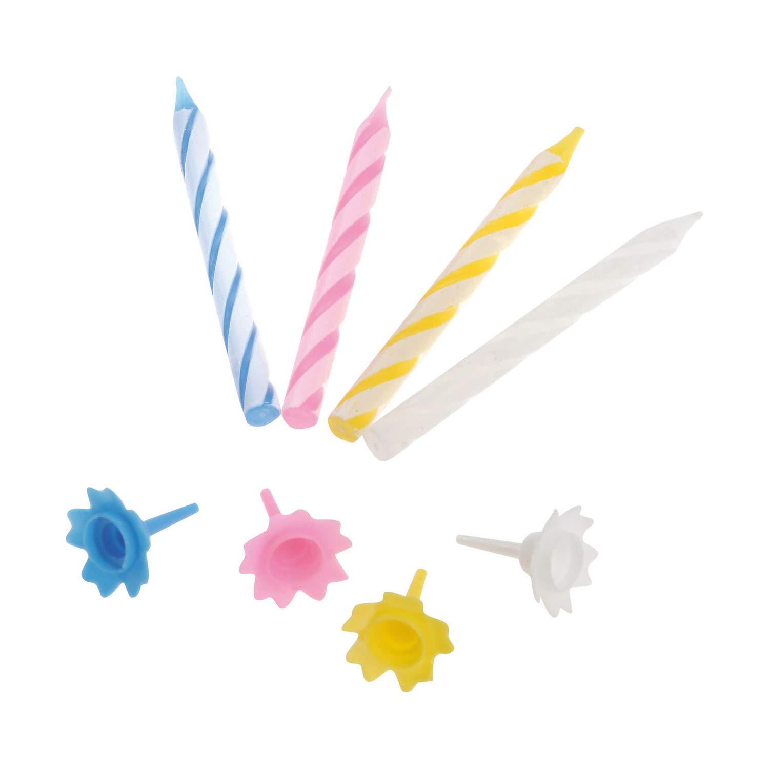 Westmark Birthday And Party Candles, 24 Pieces, Incl. Holders, Wax/Plastic, Multicolour, 52092280