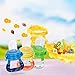 Baby Food Feeder, YCGRE Reusable Fresh Fruit Nibbler Pacifier BPA Free Infant Teething Toy with 2 Pack Baby Feeding Spoons for Toddler & Kids Bonus 3 Pcs Replacement Silicone Pouches (Boy)