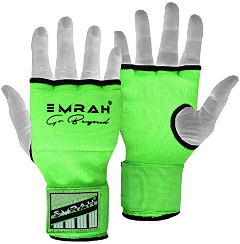 EMRAH PRO Training Boxing Inner Gloves Hand Wraps MMA Wraps Mitts - X (Green, X-Large)