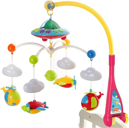 Lulu Jouet Bebe Nouveau Ne Cloche De Projection Musique Faire Pivoter Jouets Educatifs Cloche De Chevet Bebe Hochets Tourner La Cloche 0 1 Ans Amazon Fr Sports Et Loisirs