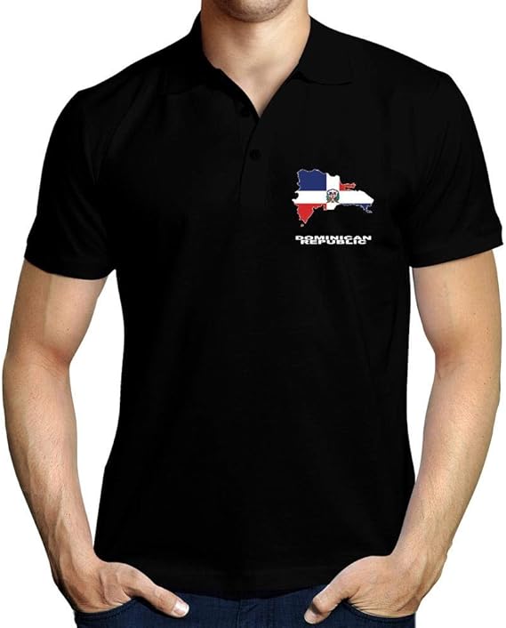 Idakoos Dominican Republic Country Map Color Polo Camisa Amazon.es