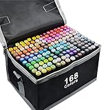 168 Colors Alcohol Markers Dual Tips Permanent Art