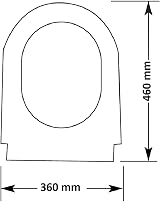 AAN D-Shape Toilet Seat with Soft Close Quick Release Easy Cleaning view 6