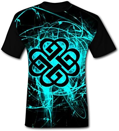 EveLe2 3D Printed Pattern Break Graphics Casual Short Sleeve Men Shirt