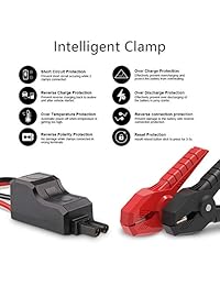 JUMTOP   Batería portátil de arranque para coche (1500 A, pico de 12800 mAh, certificado UL (8,0 L de gas 6,0 L de motor diésel)   Pack de batería y cargador para coche   Cargador de teléfono portátil con luz LED de emergencia integrada QC3.0