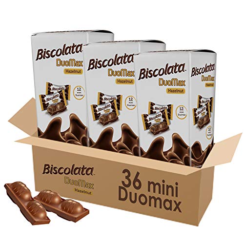 Biscolata Duomax Wafer Snack Cookies Delicious Crispy & Creamy Milk Chocolate Mini Candy Bar