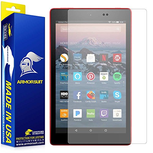 All New Fire HD 8 Anti-Glare Screen Protector, ArmorSuit MilitaryShield Screen Protector For Fire HD 8 (7th Gen - 2017 Release) Lifetime Replacements - Anti-Bubble Matte