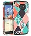 XIQI Compatible with Case for Samsung Galaxy A32 5G / A12,3 in 1 Hybrid Heavy Duty Hard PC Full Body Protection Soft Silicone High Impact Bumper Abstract Design Cover for Women/Girls(Purple Galaxy)
