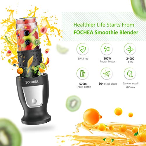 Smoothies Blender/Smoothies Bottle, FOCHEA Personal Blender Single