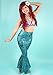Sidecca Faux Leather Wet Look Metallic Mermaid Costume Maxi Skirt-Holo Turq-M