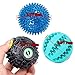 EETOYS Dog Treat Dispensing Toy,IQ Treat Ball with Squeaker, Rubber Dog Chew Toy Dog Puzzle Toys Best for Puppy and Small Medium Dogs, Increases IQ and Mental Stimulation (3 Pack)