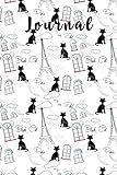 Journal: Black Cat In Paris Patterns Include Eiffel Tower | French Themed Journal & Diary Traveler Gift Notebook For Journaling, Writing, Drawing, Doodling and Note Taking (Travel Journals) by Jamee X Ximenez