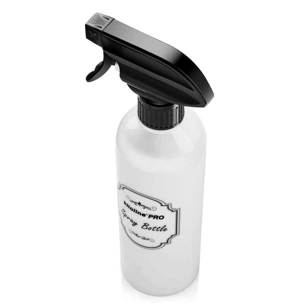 Kiloline Empty PET Plastic Spray Bottles (2-Pack) Refillable 17oz.Black Trigger Sprayer w/Mist/Stream/Off Settings Leakage-proof: Beauty