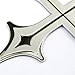 TIROL Stainless Steel CROSS Emblem Easy Peel & Stick Installation Car Badges