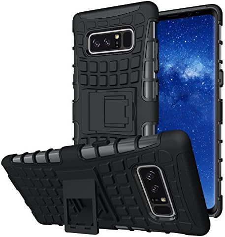 Samsung Note 8 Protective Case, La Farah Heavy Duty Shockproof Phone Case with Kickstand,Protective Cover for Samsung Galaxy Note 8(Black)