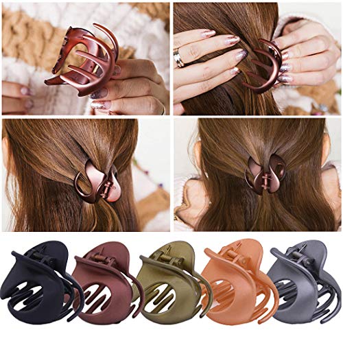 Hair Claw Clips,Fascigirl 10PCS Jaw Clips Vintage Non Slip Simple Irregular Hair Clamps Fashion Claw Clips Hair Accessories For Women Girls