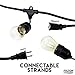 Fulton Illuminations S14 24 Bulbs Outdoor String Lights with 6 Extra Bulbs and 13 Ft Extension Cord, 48 Feet - Commercial Weatherproof Patio String Lights