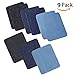 9 Pcs Iron On Denim No-Sew Shades Patches For Clothing Jeans, 4.9 X 3.7 Inch 3 Colors