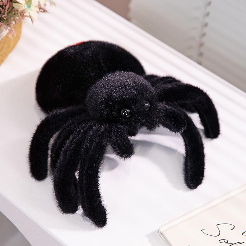 Photo 1 of XItbyja Halloween Spider,Ultra Soft Plush Spider Toy,Black Spider Stuffed Animal,Cuddly Spider Plush 9.8inch Huggable Jumping Spider Toys,Adorable Spider Pillow Toy Halloween Decor