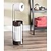 mDesign Free Standing Toilet Paper Roll Holder for Bathroom Storage - Bronze