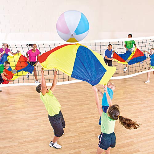 image for Sonyabecca 4pcs 4ft Parachute Volleyball Set Team Games Kids Play Para