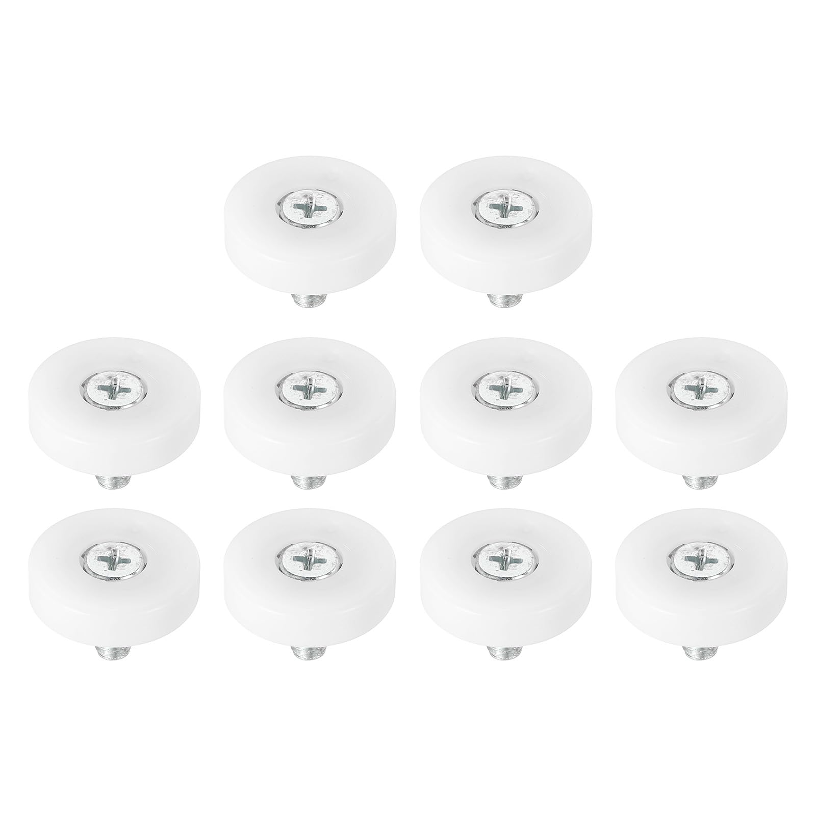 PATIKIL 26mm Drawer Rollers, 10 Plastic Drawer Pulley Replacement Wheels Bearing Small Pulley