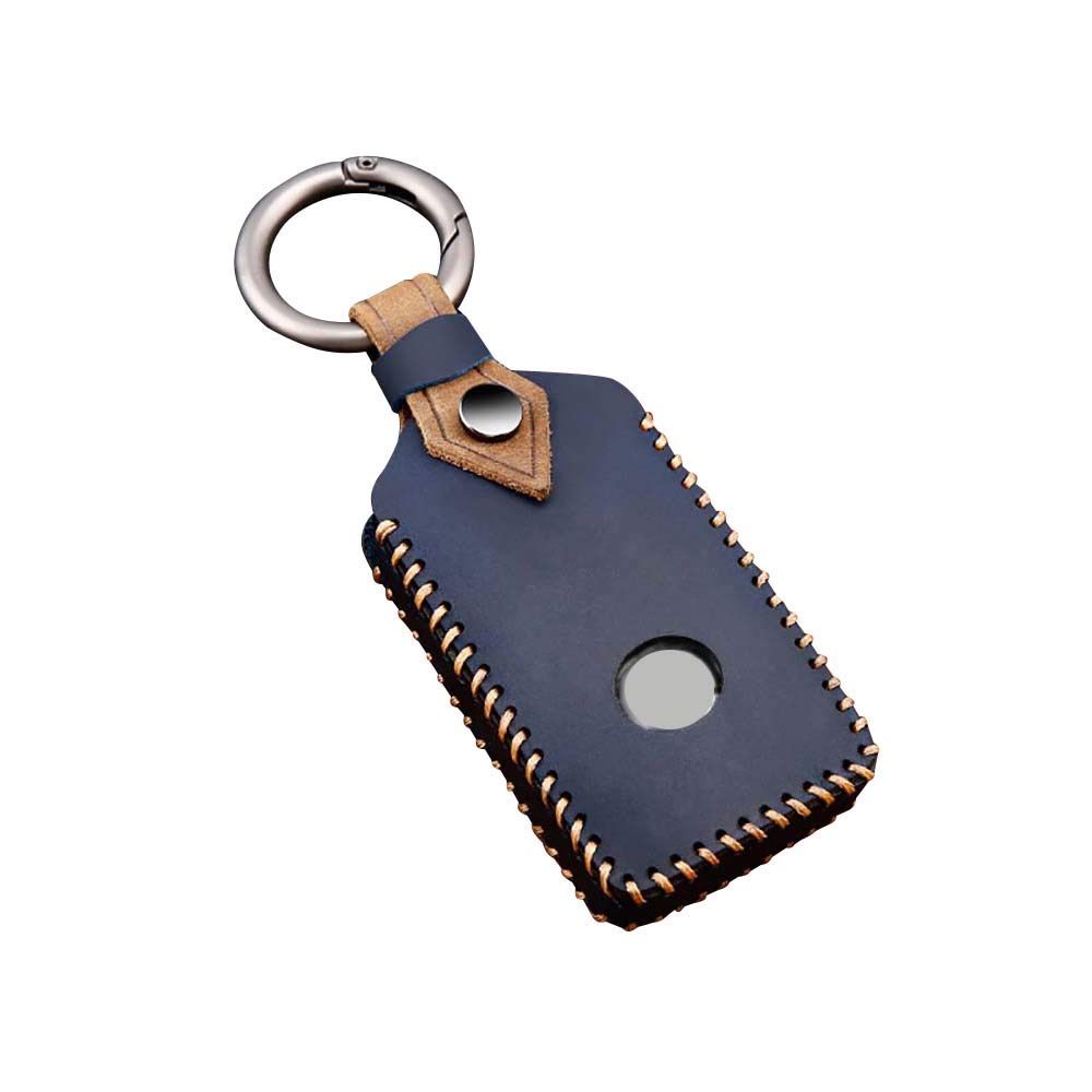 ontto for Mazda 3 Alexa 2019 2020 Key Cover Leather Key Fob Cover Holder Protector for Mazda 3 CX-30 CX-5 CX-9 Mazda 3 Sedan 2019 2020 3-Button Remote Car Key Case Keyring Blue