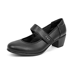 VJH confort Women's Mary Jane Pumps Low Block