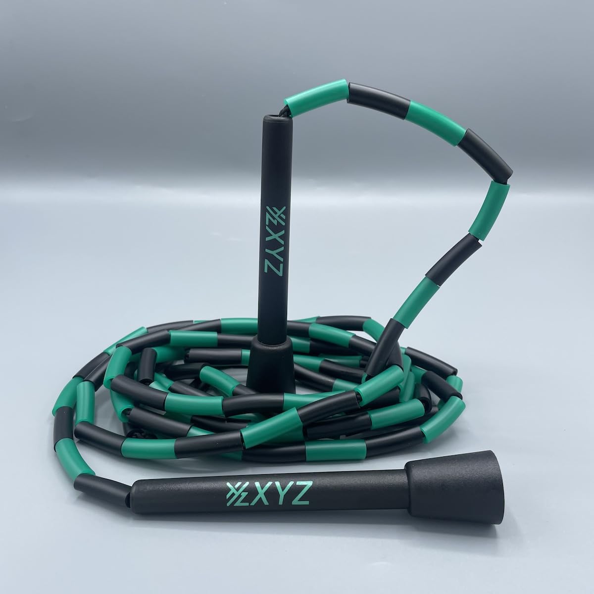 XYZ X6 React Soft Beaded Jump Rope - Black/Green/Skipping/Skip/Freestyle/Boxing/MMA/Fitness/Martial Arts