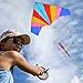 ALLON Rainbow Delta Kite for Kids & Adults, Easy to Assemble and Fly Large Beach Toy Kite for Boys & Girls, Giant Size 60 x 80 Inches, Bonus with 330' String Line