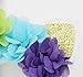 Girls Unicorn Horn Headband Birthday Headbands Rose Flower Hair Hoop Unicorns Party Supplies (Chiffon Flower)