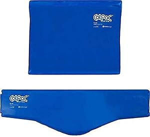 Chattanooga ColPac Reusable Gel Ice Pack - Standard (11"x14") & Neck (23") Bundle - Cold Therapy for Aches, Swelling, Bruises, Sprains, Inflammation - Blue (2 Pack Bundle)