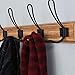 BBTO 12 Pieces Black Big Wall Mounted Rustic Hook Robe Hooks Double Coat Hangers and 48 Pieces Screws (Black)