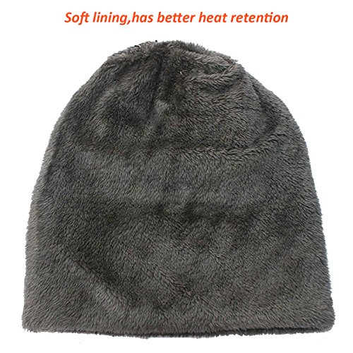 image for Winter Beanie Scarf for Boys Girls (5-14 Years) Warm Snow Knit Hats Wi