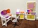 Barbie Size Dollhouse Furniture- Computer Room Play Set by Huaheng Toys