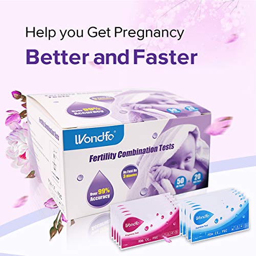Wondfo 50 Ovulation Test Strips and 20 Pregnancy Test Strips Combo Kit 50 LH + 20 HCG Highly Sensitive Fast Home Self-Checking - Thumbnail 5