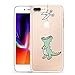 Unov Case Compatible with iPhone 8 Plus iPhone 7 Plus Case Clear with Design Embossed Pattern TPU Soft Bumper Shock Absorption Slim Protective Case 5.5 Inch (Dinosaur)