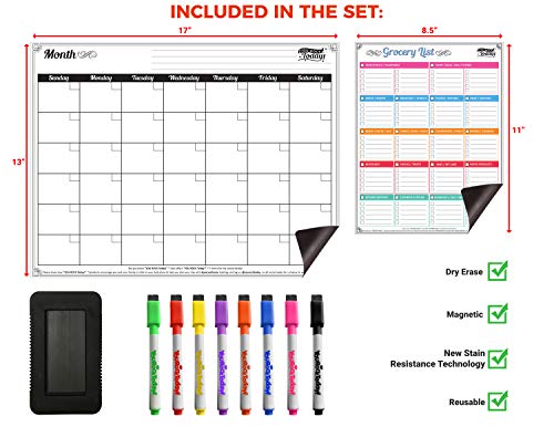 5 Erase+Magnetic+Monthly+Calendar+Grocery