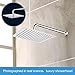 12 Inch Rain Shower Head, NearMoon Stainless Steel Bath Shower, Ultra Thin Rainfall Showerhead Waterfall Body Covering with Silicone Nozzle and Powerful Spray Performance(12'' Square)