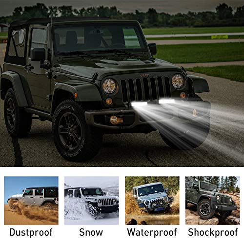 AAIWA LED Light Bar, 6 Inch Led Pods 36W Off Road Lights Flood Driving Fog Lights, Led Work Light Bar for Truck SUV ATV Jeep Boat - Thumbnail 6