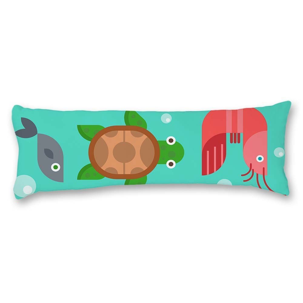 Amazon Com Wonbye Hawaiian Cartoon Sea Turtle Cotton Body Pillow