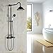 Rozin Bathroom Dual Knobs Mixer Shower Set 8-inch Rain Showerhead with Hand Spray Oil Rubbed Bronze